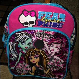 New Monster High Fear Squad Sparkly Backpack
